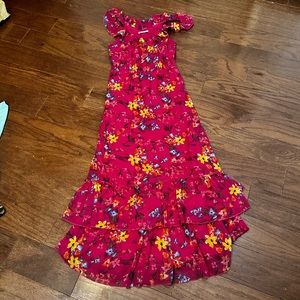 Old Navy Sleeveless Pink Floral Print Dress Size Medium